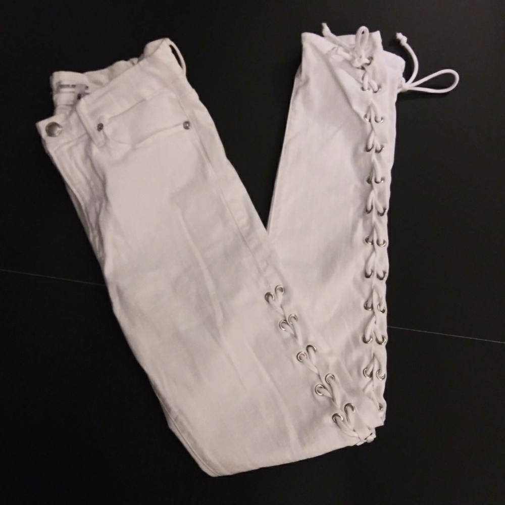 Good American Lace up Jeans